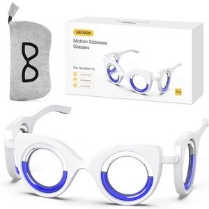 NWT Motion Sickness Glasses with Storage Bag